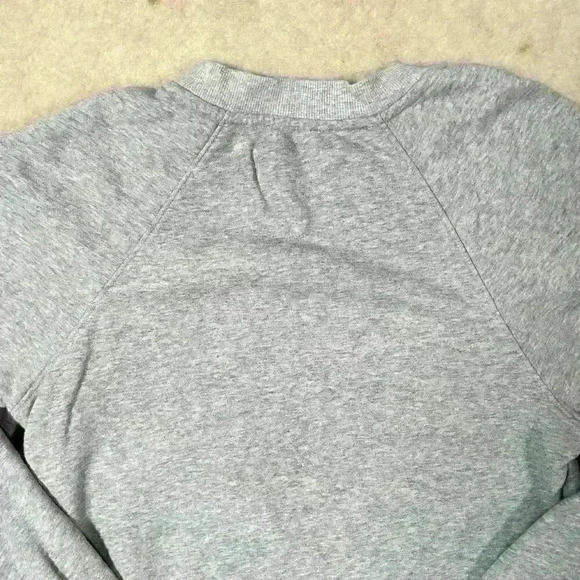 ANTHROPOLOGIE Jason Yun Peace Dove Ruched Gray Puff Sleeve Sweatshirt Women XS - Picture 11 of 11